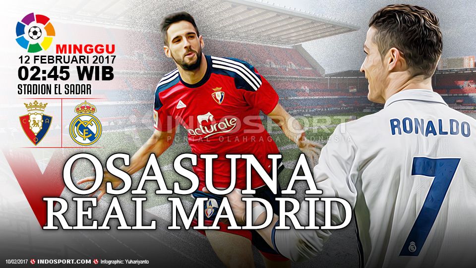 Susunan Pemain Osasuna vs Real Madrid. Copyright: &copy; INDOSPORT/Getty Images